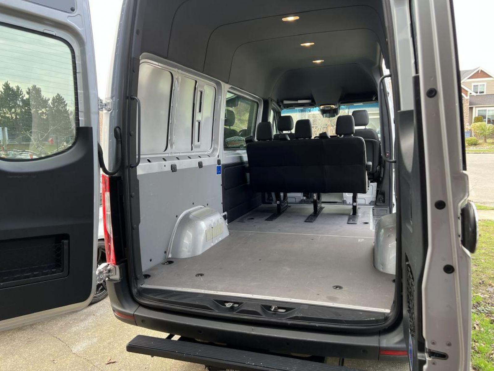 2021 IRIDIUM SILVER METALLIC /GRAY MERCEDES-BENZ SPRINTER CREW 2500 HIGH ROOF V6 144''WB, 4WD (W1W4EBVY9MT) with an 3.0L engine, Automatic transmission, located at 1505 S 356th St., Federal Way, WA, 98003, 47.282051, -122.314781 - THIS IS A HIGH ROOF MODEL!!!!!!! Standing height is 6'3'' inside. One Owner-CUSTOM BUILT FOR ONLY $89,999! You will not find a 4x4 TURBODIESEL V6, with a HIGH ROOF model like this with TOW and DRIVER ASSIST PACKAGES. Customization includes: Parking Package with 360 SURROUND-VIEW CAMER - Photo #20